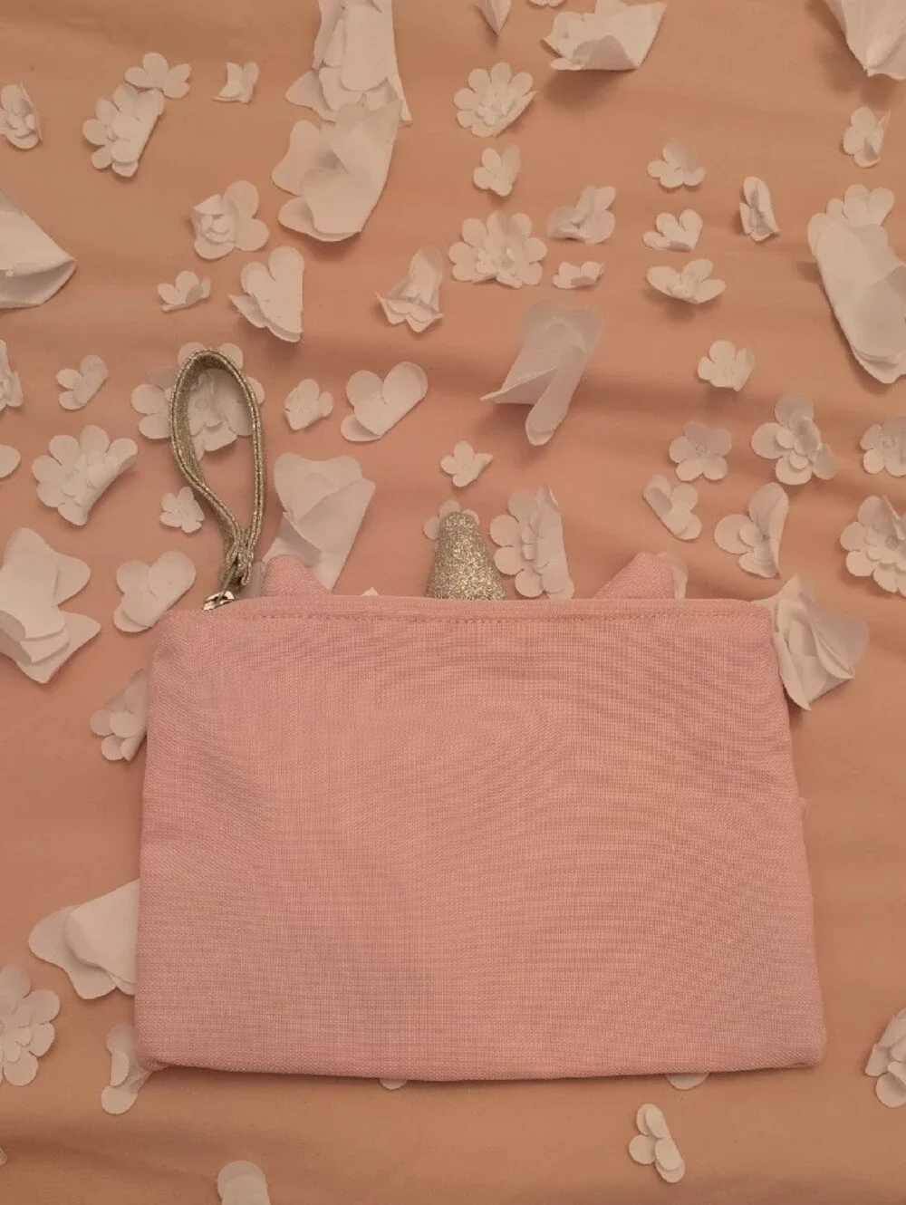 Pottery Barn Kids Pink Unicorn Glitter Wristlet Pouch